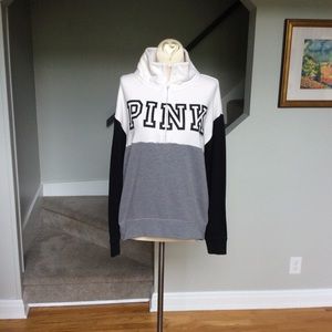 Pink 3/4 Zip Sweatshirt